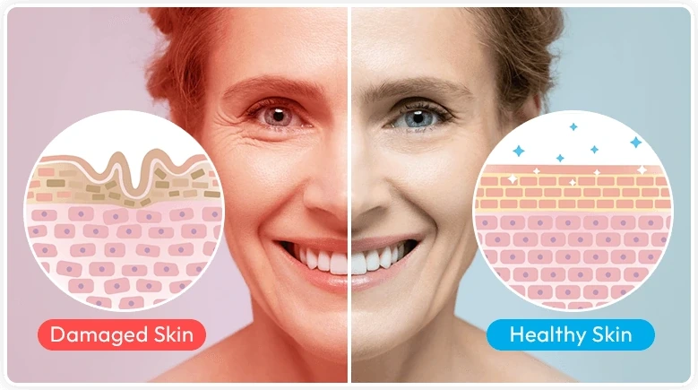 What is happening inside the skin, not on it